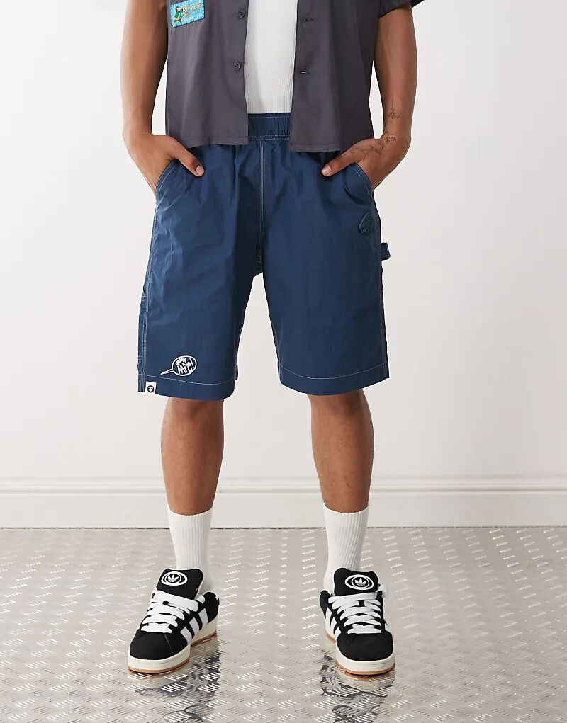 

Шорты плотника Aape by A Bathing Ape темно-синего цвета Aape By A Bathing Ape