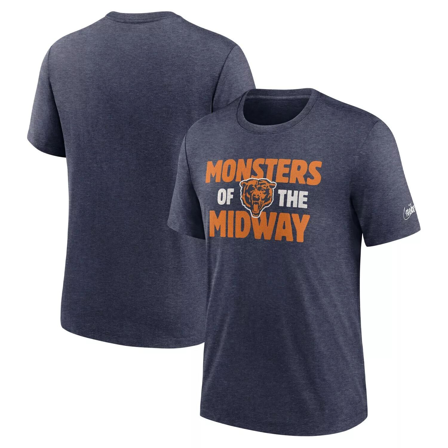 

Мужская футболка Nike Heathered Navy Chicago Bears Local Tri-Blend