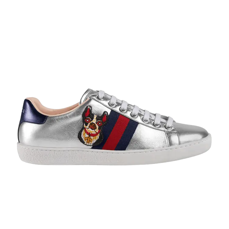 

Кроссовки Gucci Wmns Ace Year of the Dog - Metallic Silver, серебряный