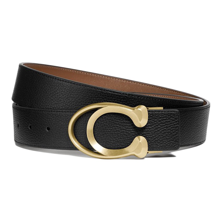 

Кожаный ремень мужской шириной 3,8 см COACH, черный