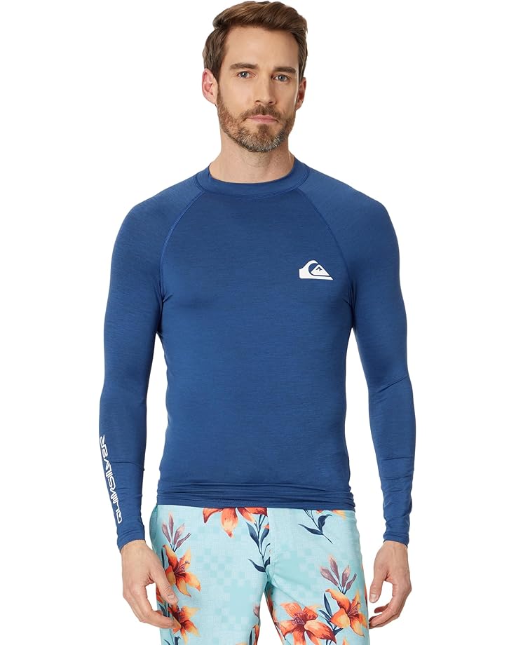 

Мужская футболка для плавания Quiksilver Everyday Upf50 с длинным рукавом, Monaco Blue Heather, Синий, Мужская футболка для плавания Quiksilver Everyday Upf50 с длинным рукавом, Monaco Blue Heather