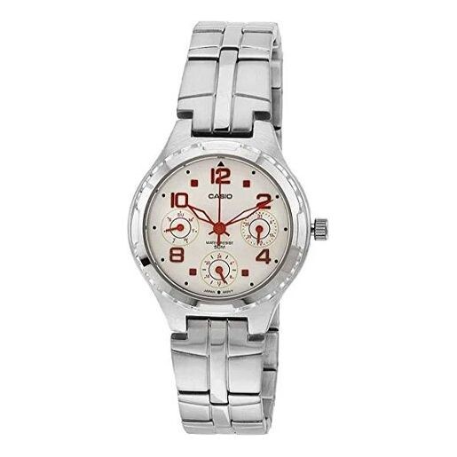 

Часы CASIO Waterproof Stainless Steel Strap White Analog, белый