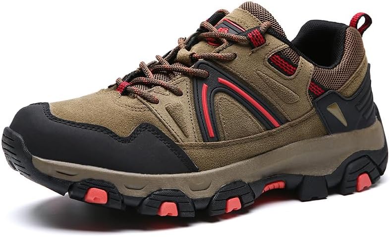 

Мужские походные ботинки водонепроницаемые противоскользящие для прогулок на улице, альпинизма, кемпинга и трекинга Lsmodarise, коричневый