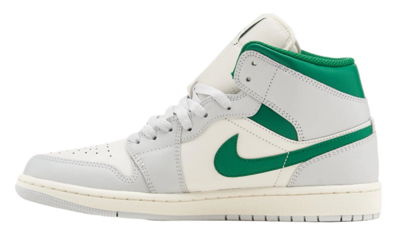 Кроссовки Jordan 1 Mid White Pure Platinum Pine Green — фото 2