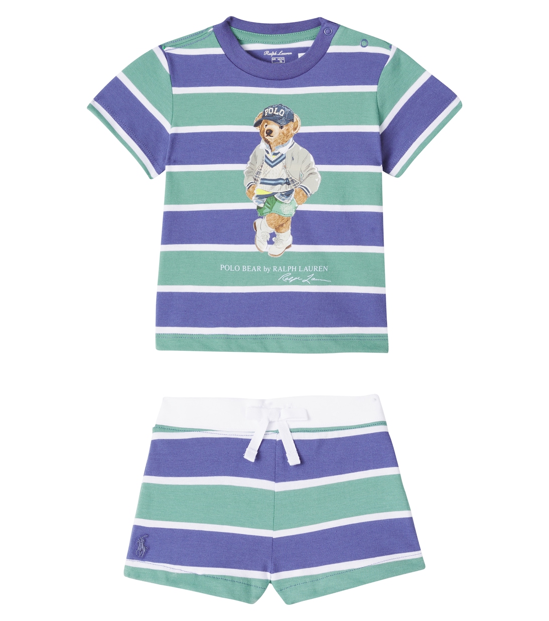 

Комплект из футболки и шорт Baby Polo Bear Polo Ralph Lauren Kids, Pf Classic Blue Mult Bear