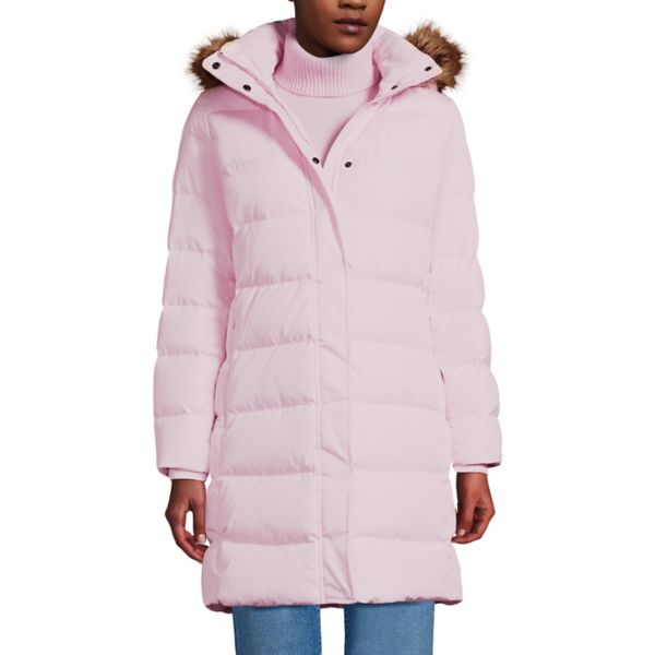 

Женская зимняя пуховая куртка Lands' End, цвет pink frost