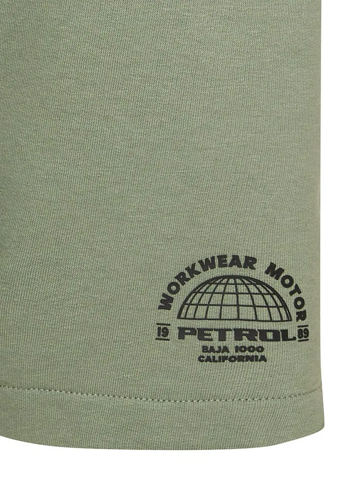 Шорты из футера, Petrol Industries, хаки — фото 3