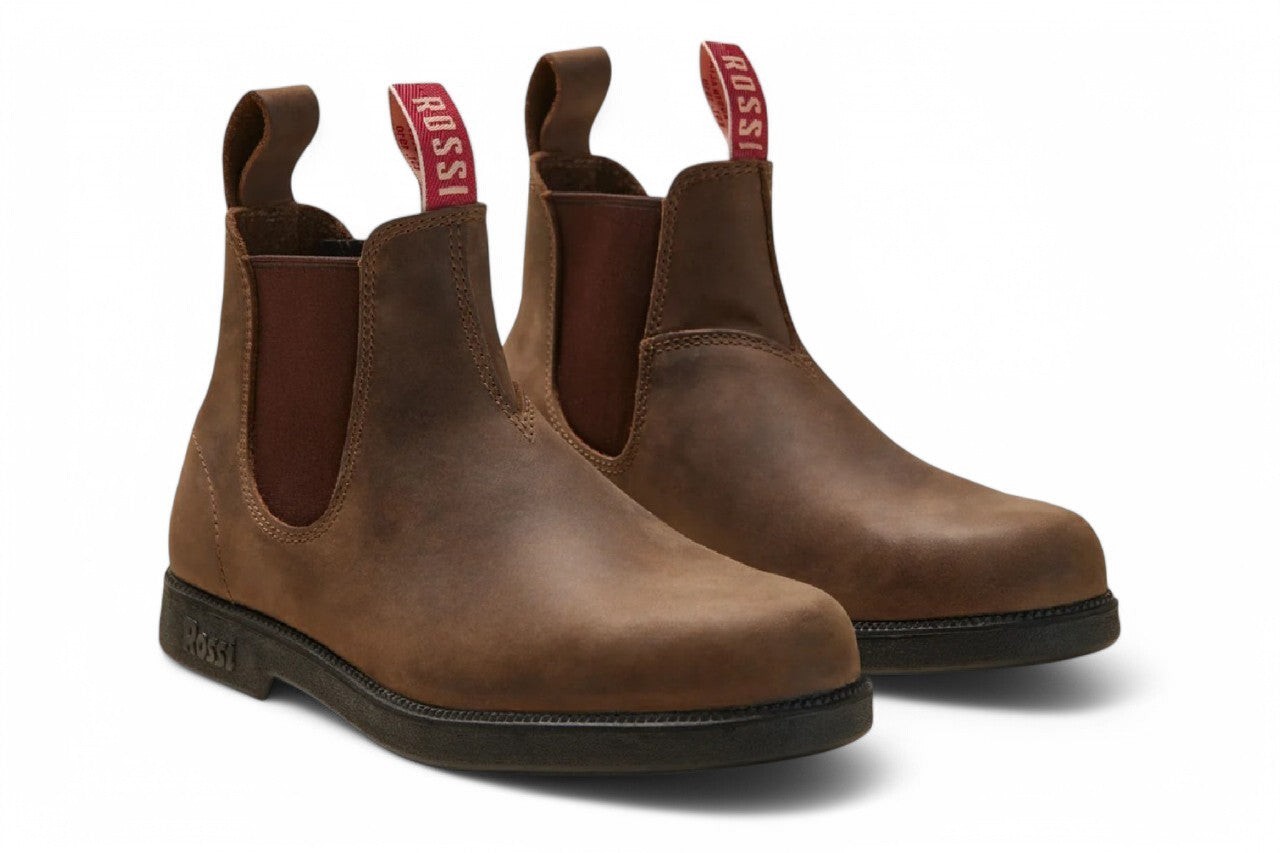 Rossi 607 Booma кожаные челси-ботфорты в деревенском коричневом цвете Rossi Boots — фото 3