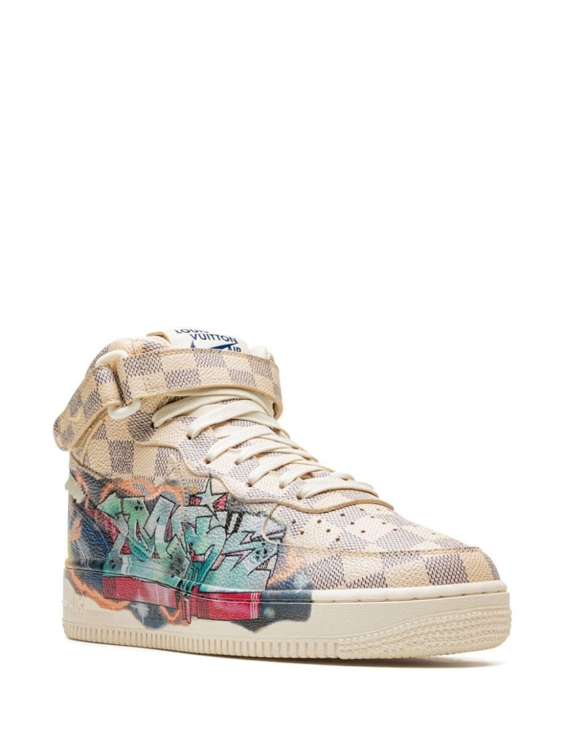 Nike кроссовки Air Force 1 Mid из коллаборации с Louis Vuitton, нейтральный цвет — фото 2