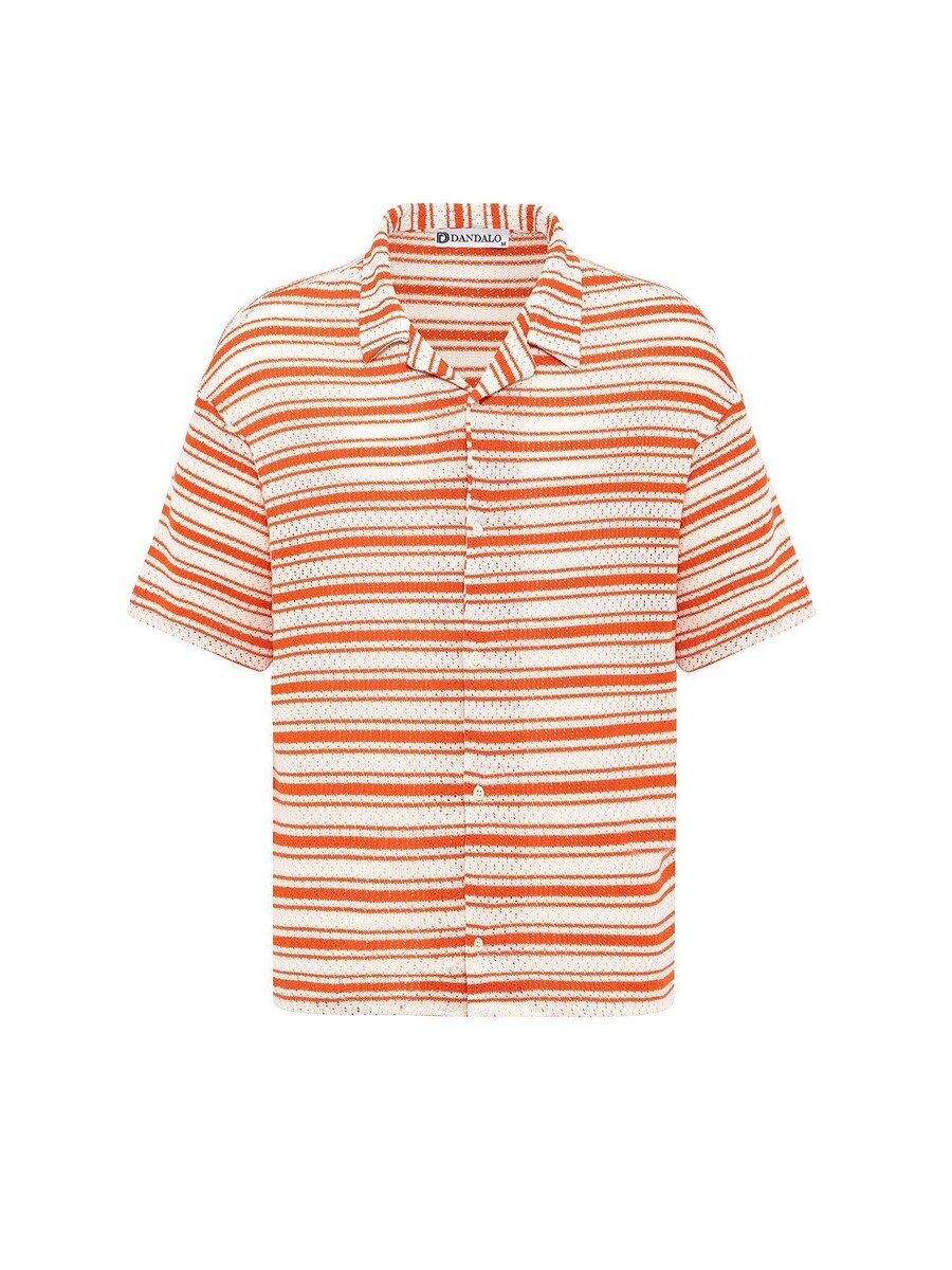 

Рубашка на пуговицах Comfort fit Dandalo, оранжевый