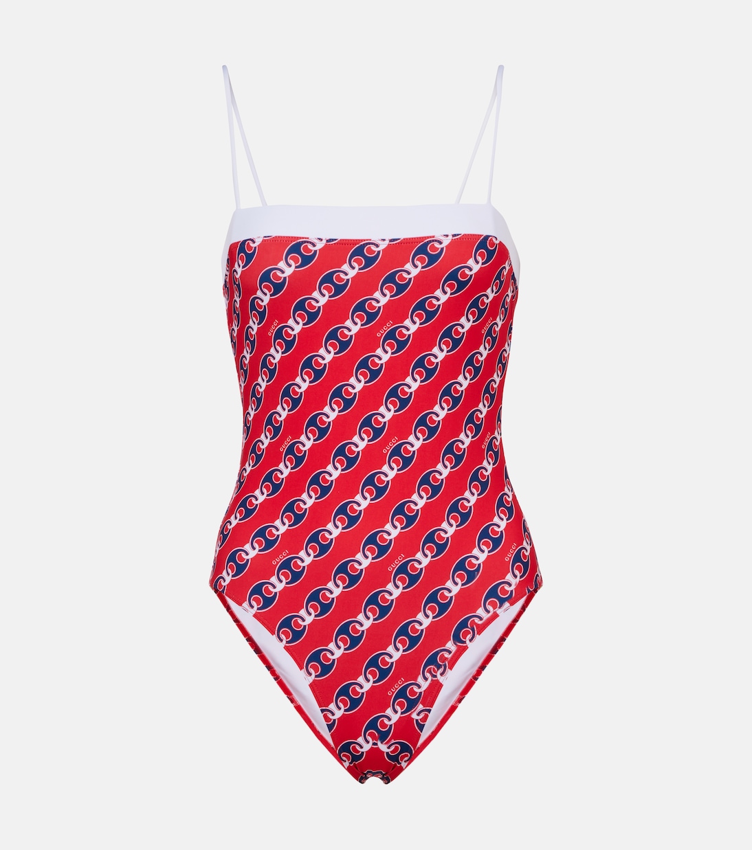 

Печатный купальник Gucci, Red/Blue/Mc