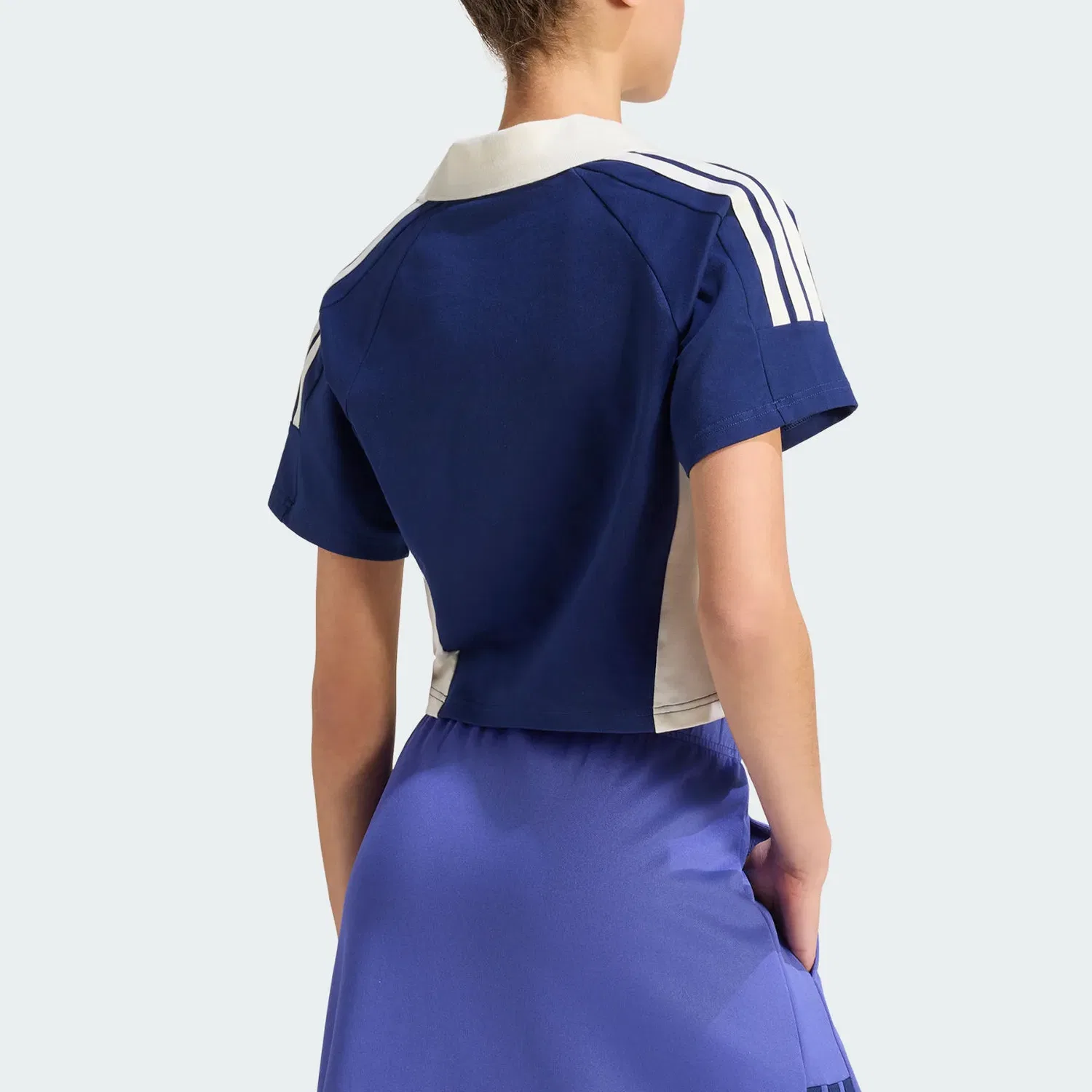 Поло женское спортивное Adidas LUX TIRO темно-синий — фото 4