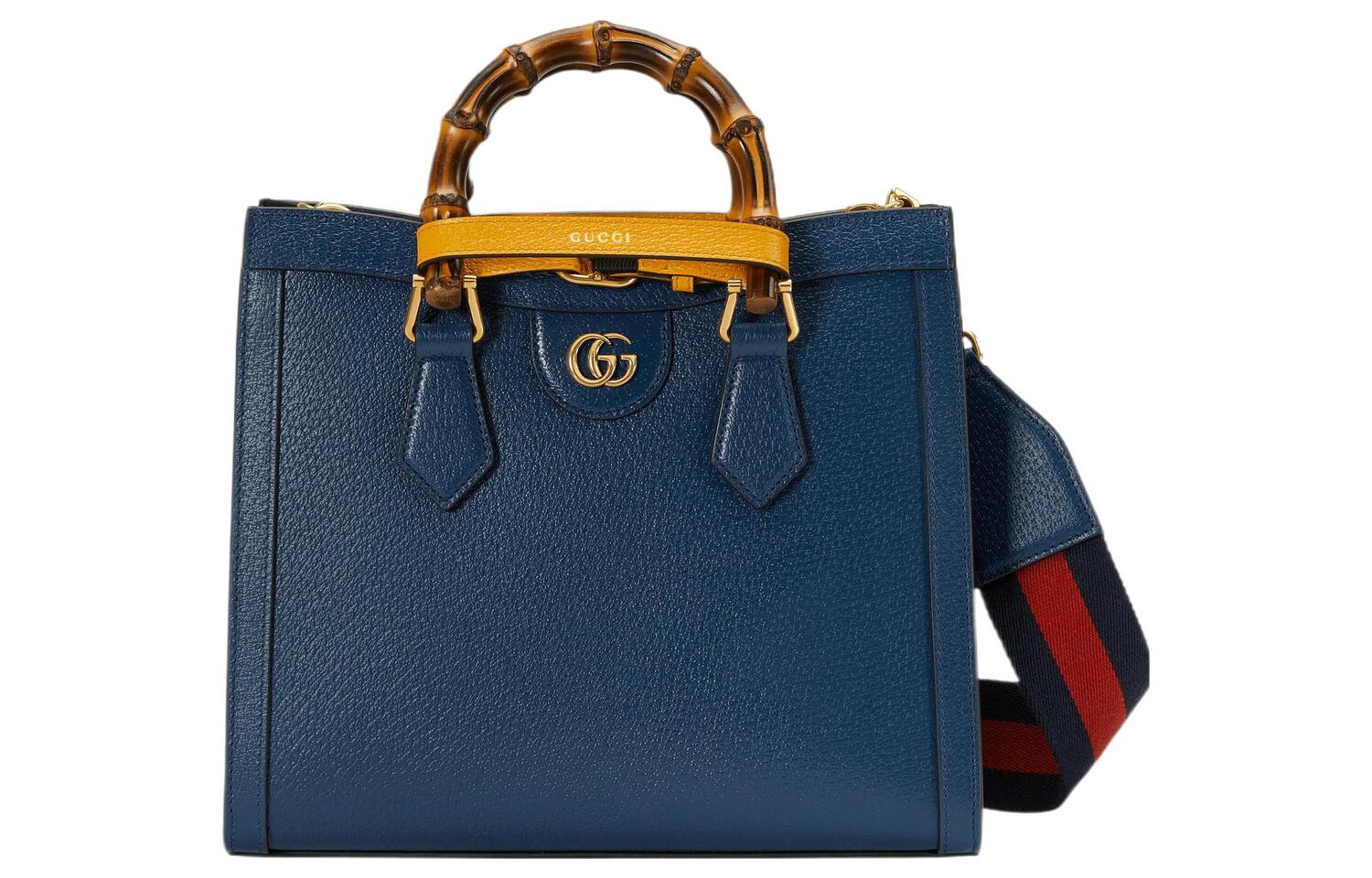 

Сумка Diana из кожи, шоппер, через плечо, кросс-боди, маленькая женская синяя GUCCI