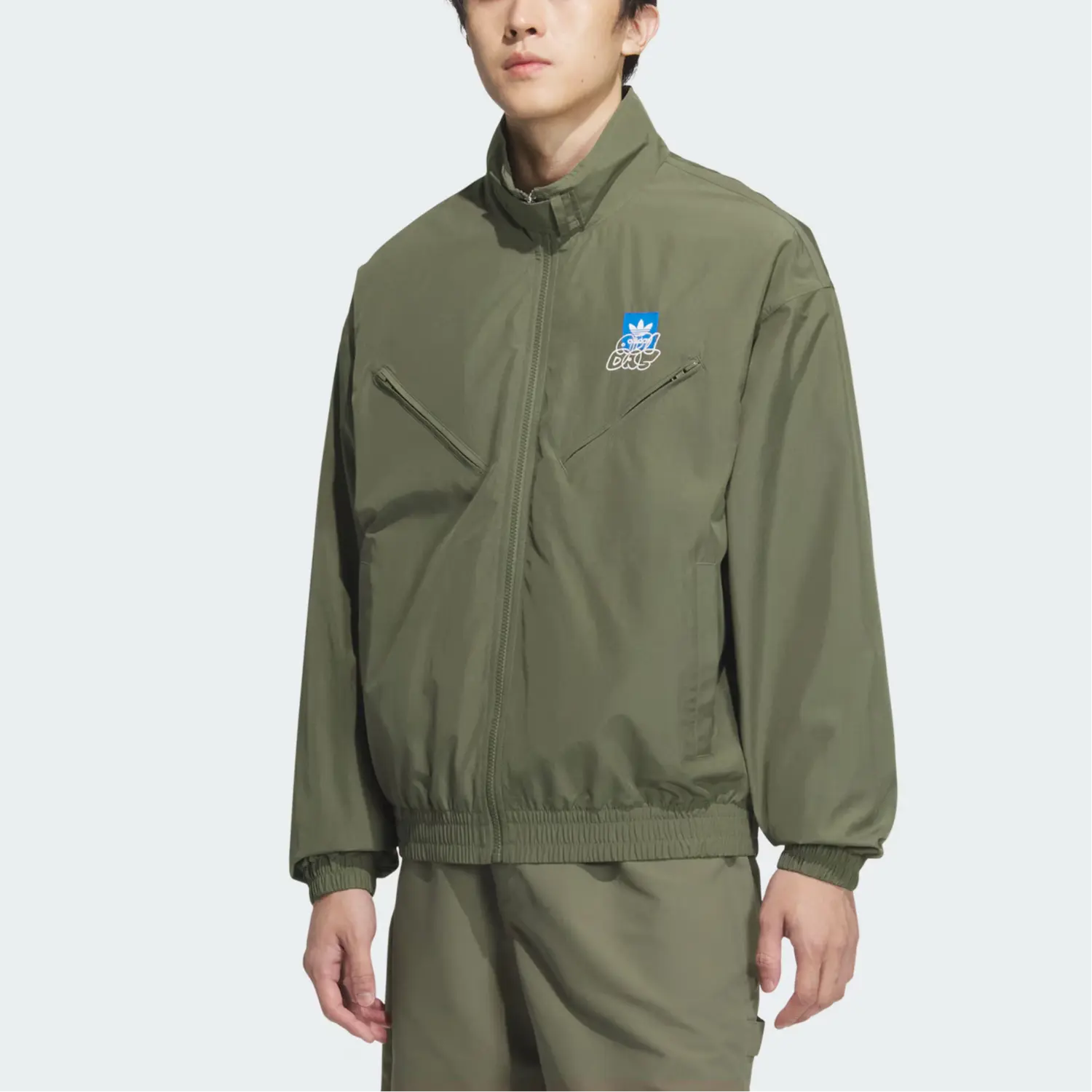 Adidas Originals Городской скейтерский пиджак мужской оливковый, Olive Green — фото 4