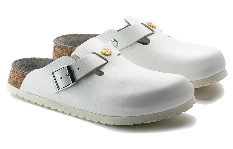 Мюли женские женские из серии Boston Shearling с закрытым носком Birkenstock, белый — фото 3