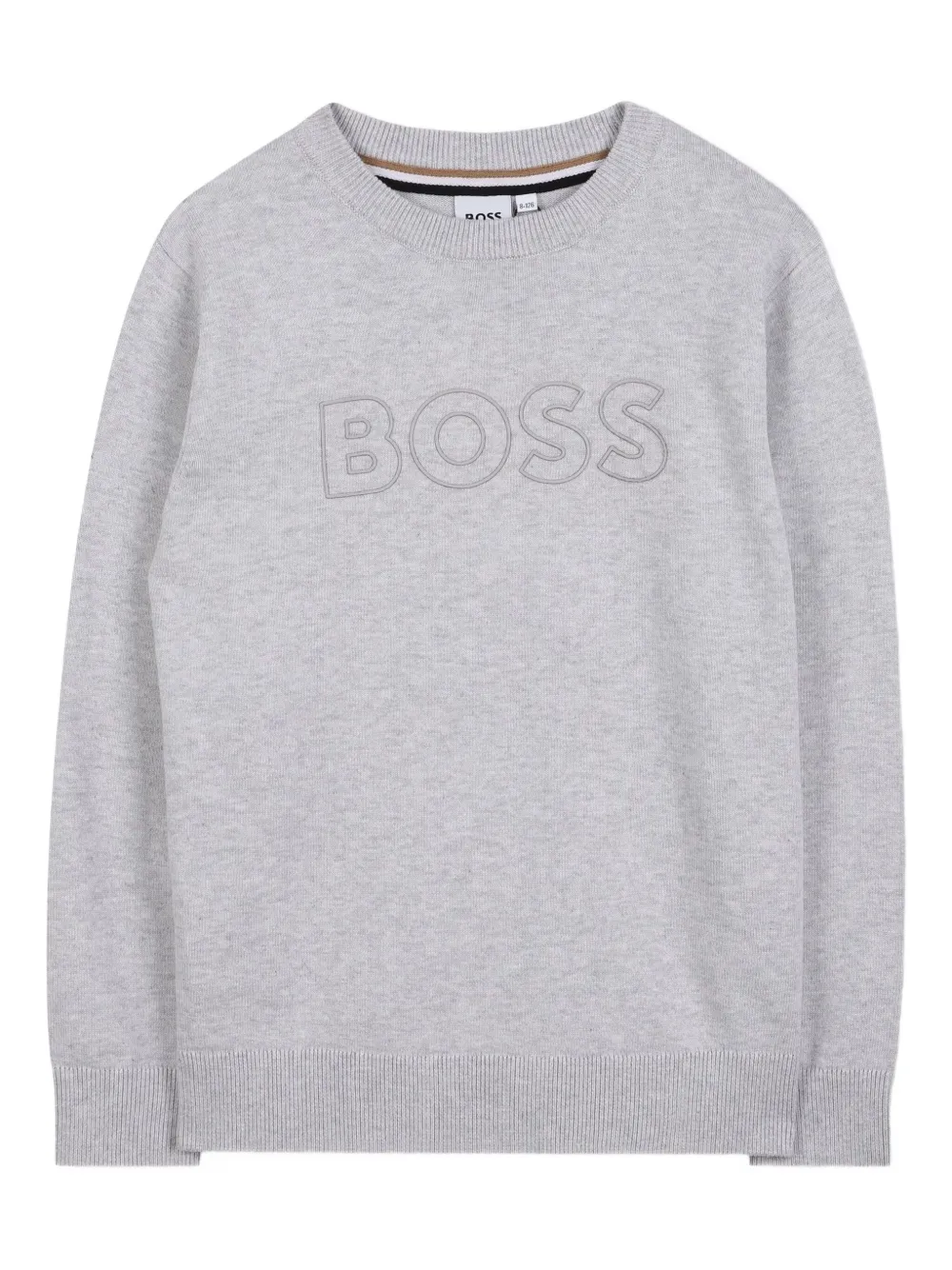 

Толстовка с тисненым логотипом BOSS Kidswear, серый