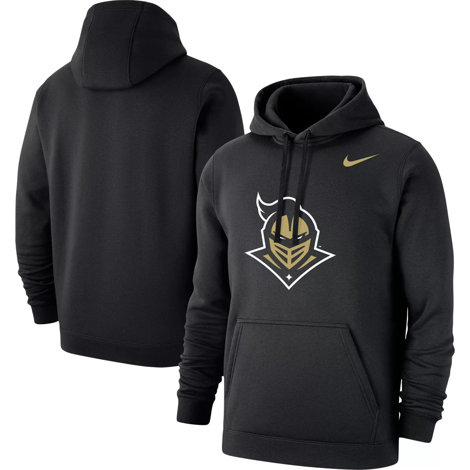 

Мужской черный флисовый пуловер с капюшоном UCF Knights Knight Logo Club Nike