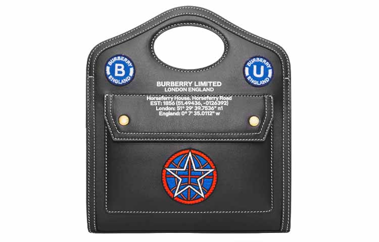 

Burberry Сумка-тоут из коровьей кожи Pocket Bag, шоппер, сумка через плечо, кроссбоди, мини-клатч унисекс черный