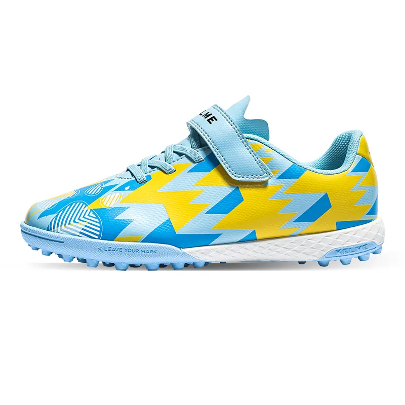 

KELME Starburst Collection легкие амортизирующие низкие детские футбольные бутсы sky blue yellow kids