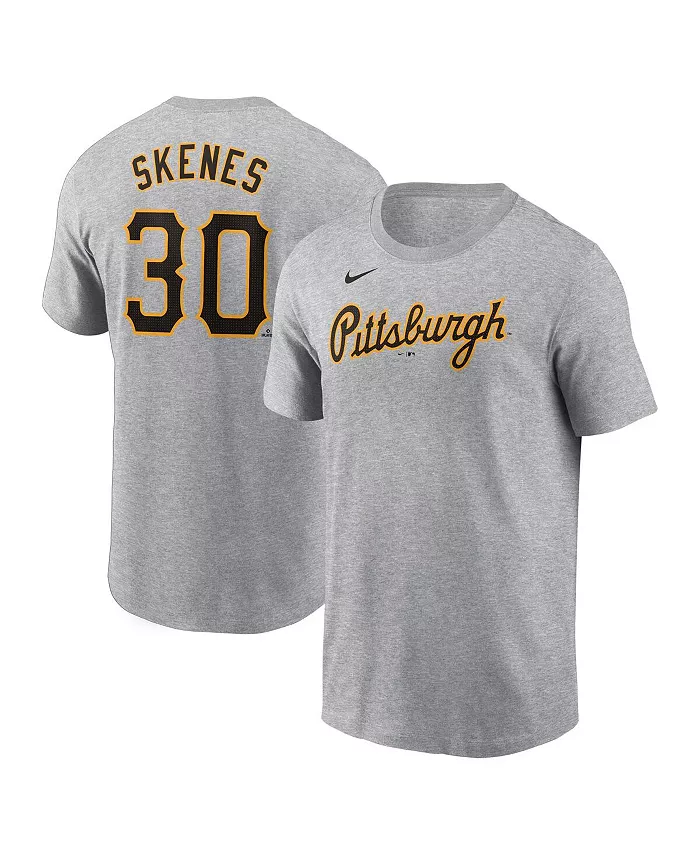 

Мужская футболка Paul Skenes Heather Gray Pittsburgh Pirates с именем и номером Fuse Nike