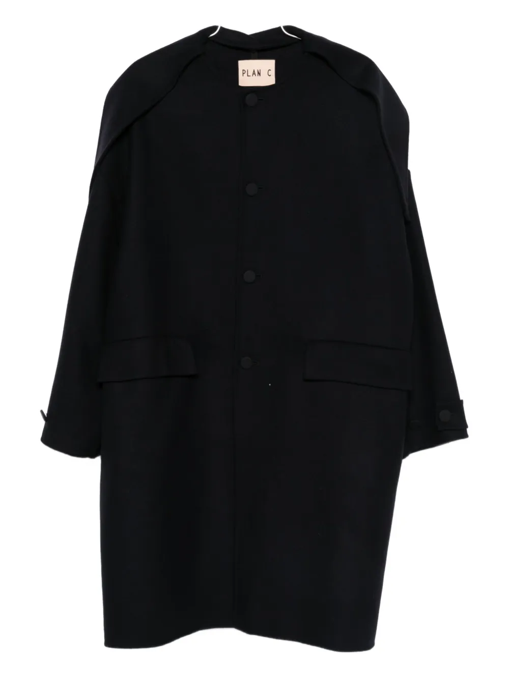 

Однобортное пальто Plan C, черный