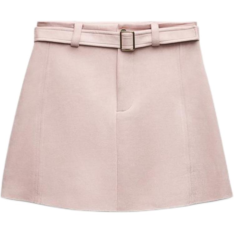 

Повседневная короткая юбка женская песочного цвета ZARA, Sand