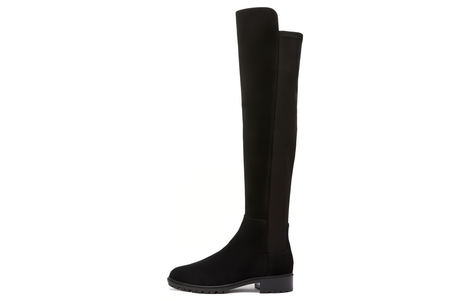 Ботфорты SW 5050 CITY с высотой голенища до колена на каблуке 3 см женские черные Stuart Weitzman, Black Frosted