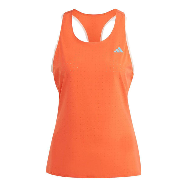 

Топ adizero running tank top asia sizing Adidas, оранжевый