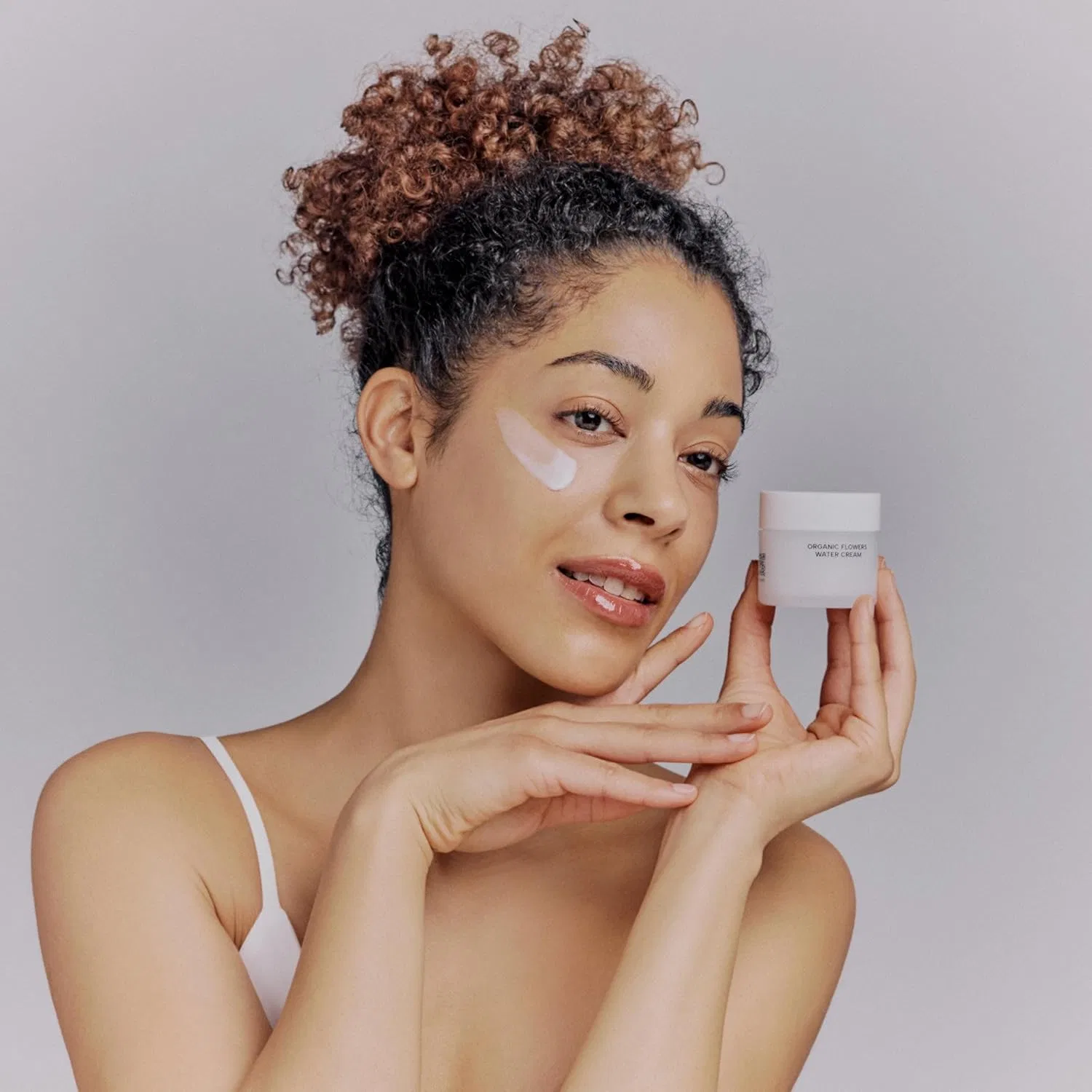 Крем для лица Whamisa — Органический цветочный водный Organic Flowers Water Cream, , White, 50 мл — фото 4