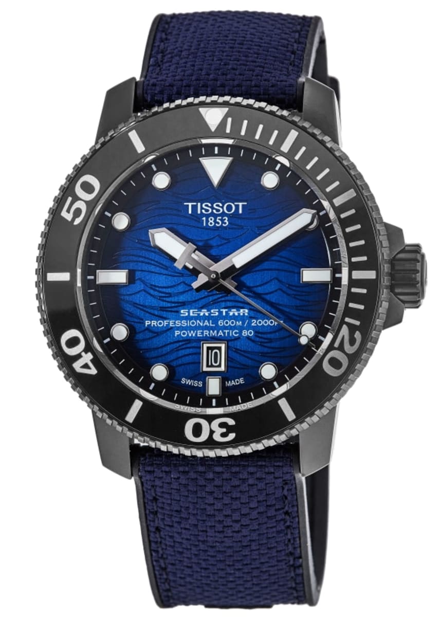 

Tissot Seastar 2000 Professional Automatic Мужские часы с синим циферблатом и резиновым ремешком T120.607.37.041.00
