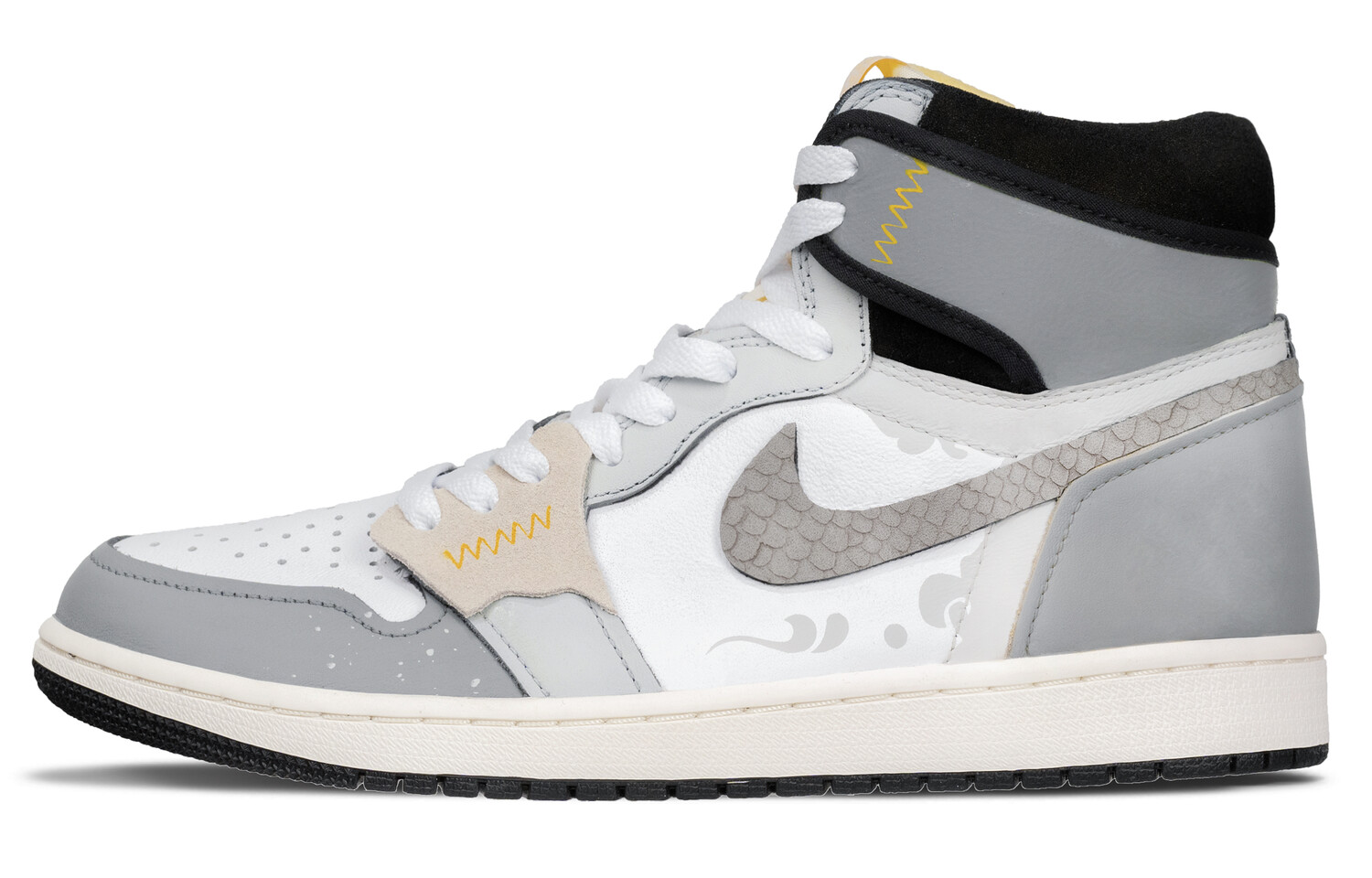 

Кроссовки Jordan Air 1 Vintage High-Top Unisex, белый/серый/черный