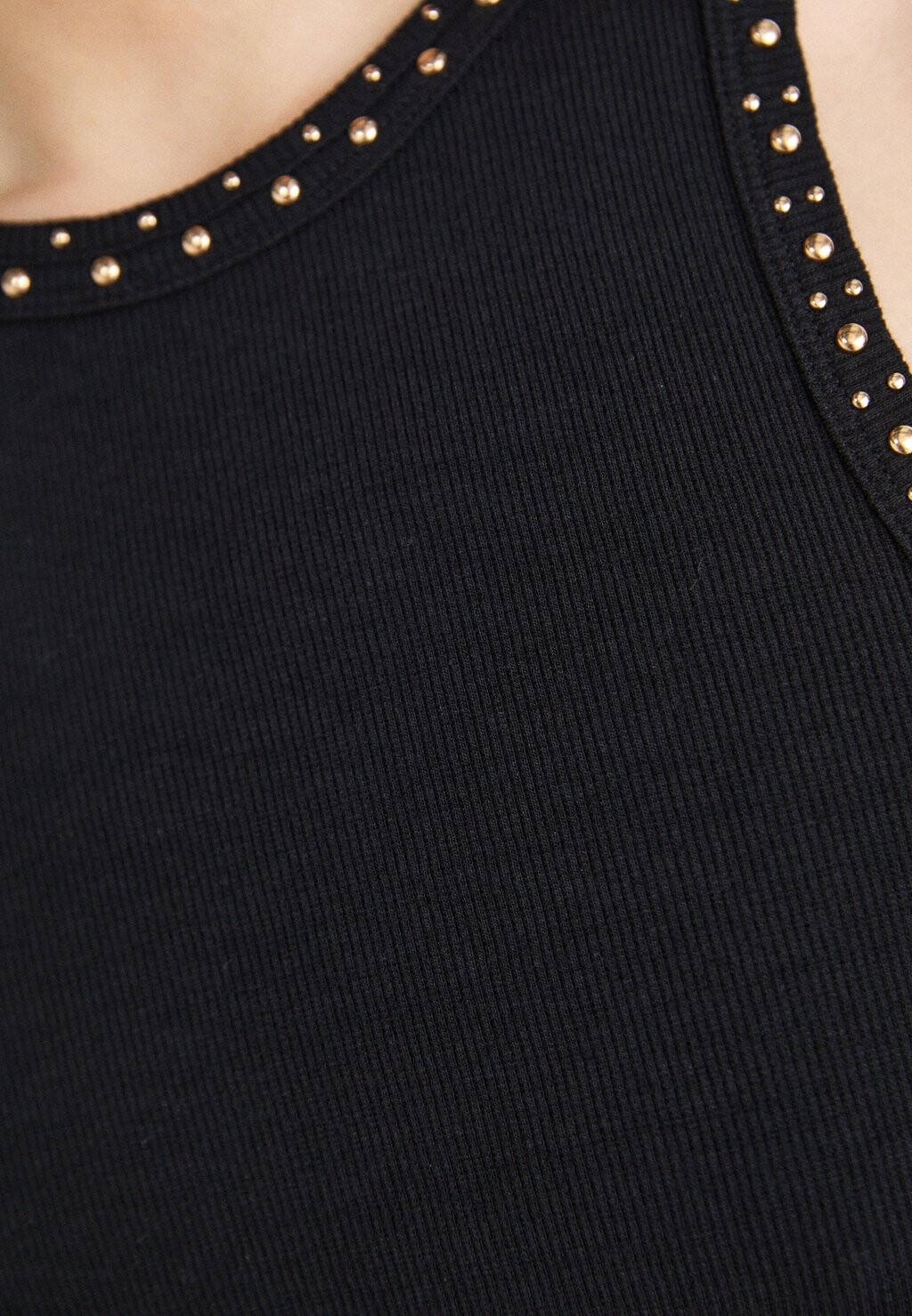 

Топ FOIL TANK STUD TRIM DKNY, черный