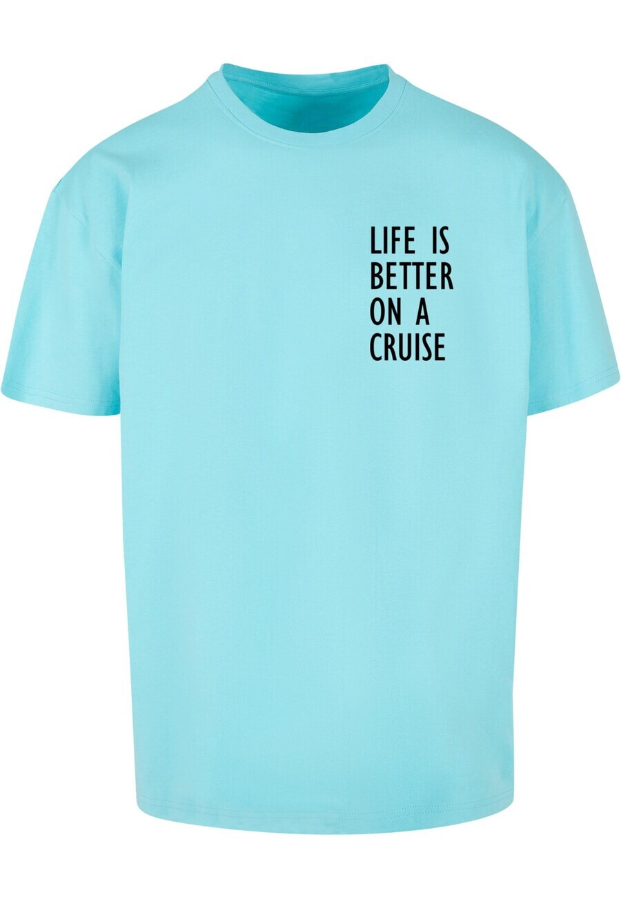 

Футболка Merchcode LIFE IS BETTER, лазурный