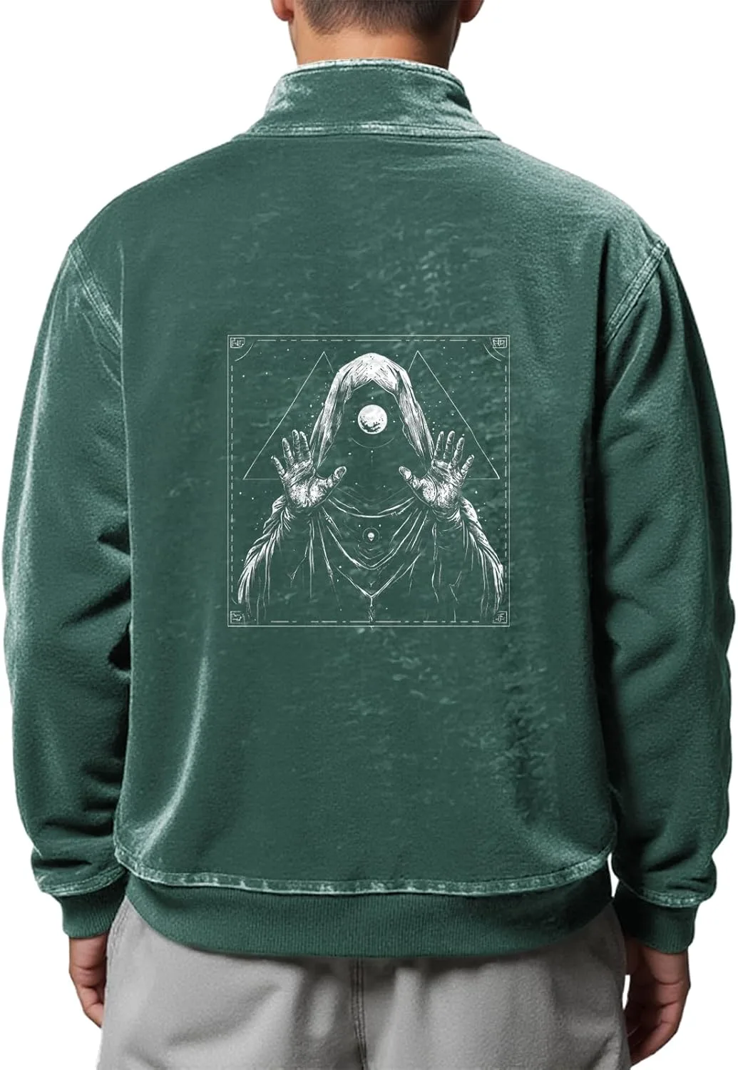 

Свитшот мужской осенний с длинным рукавом Vintage Half Zip Pullover domirica