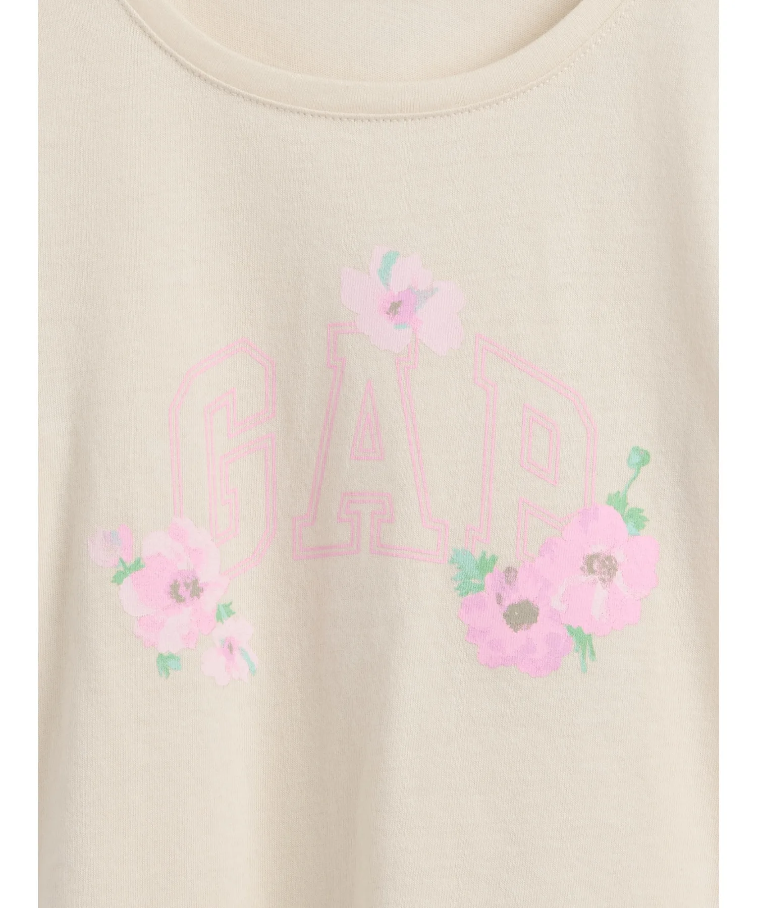 Детская футболка с логотипом GAP из 100% хлопка, розовая — фото 4