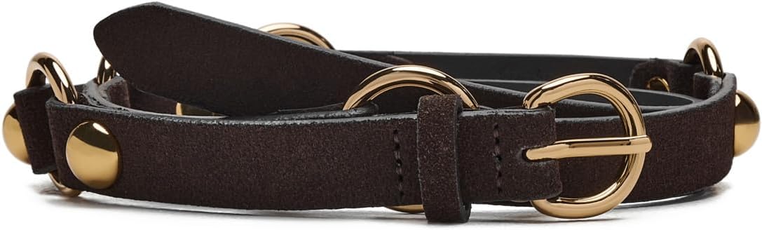 

Женский замшевый ремень с крупными заклепками Madewell, Dark Carob