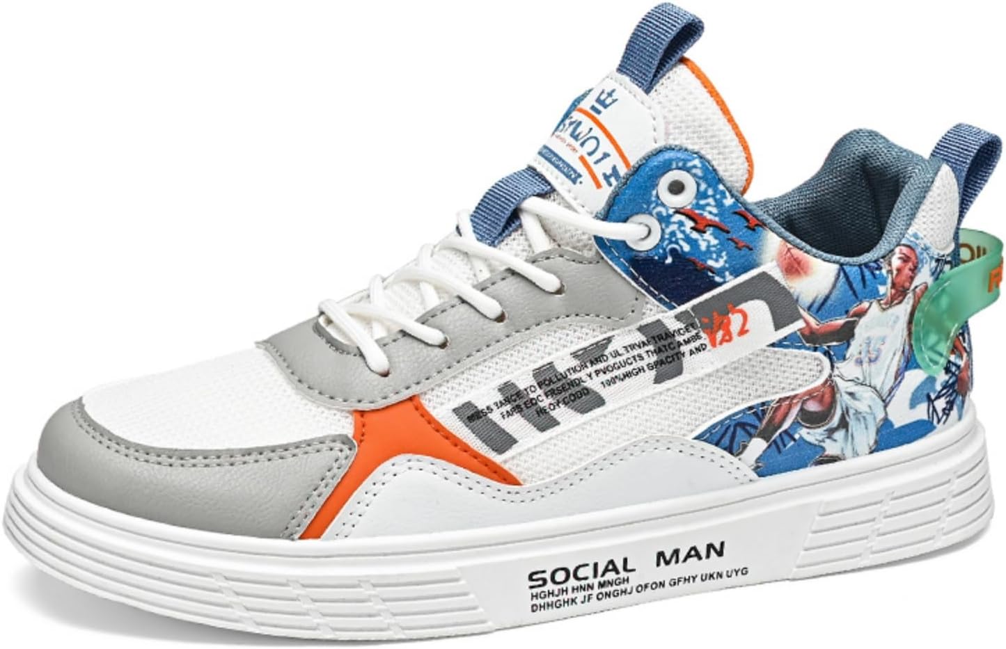 

Мужские кроссовки для скейтбординга: идеальны для осени и зимы. Сочетание спортивного и повседневного стиля для скейтбординга и ежедневной носки Kpdwfms, синий