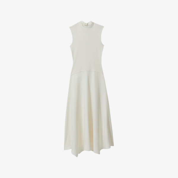 

Lani трикотажное платье миди с заниженной талией Reiss, белый