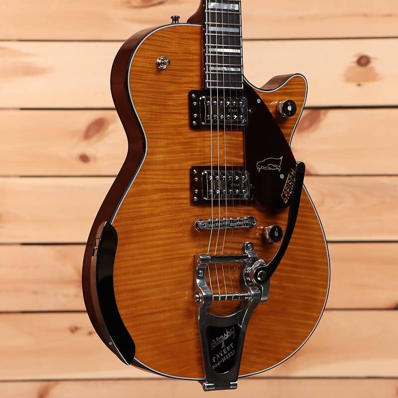 

Электрогитара Gretsch G6134TFM-NH Nigel Hendroff Signature Penguin - Amber Flame - JT23010311 - PLEK'd