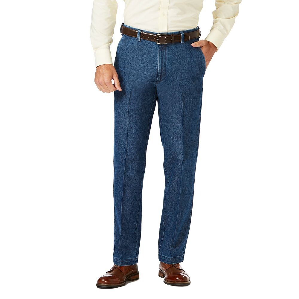 

Мужские джинсы Haggar Classic-Fit Stretch с расширяющейся талией и плоской передней частью, цвет Medium Wash