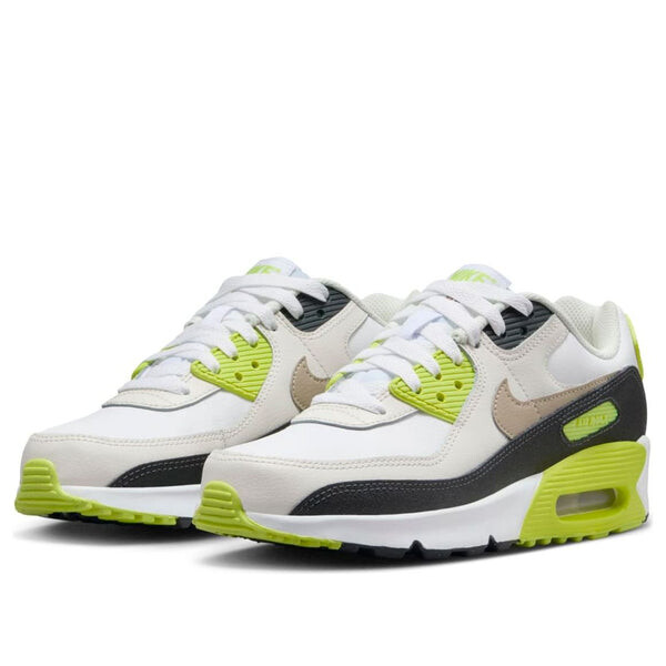 Кроссовки air max 90 'white cyber dark smoke grey khaki' Nike, белый — фото 3
