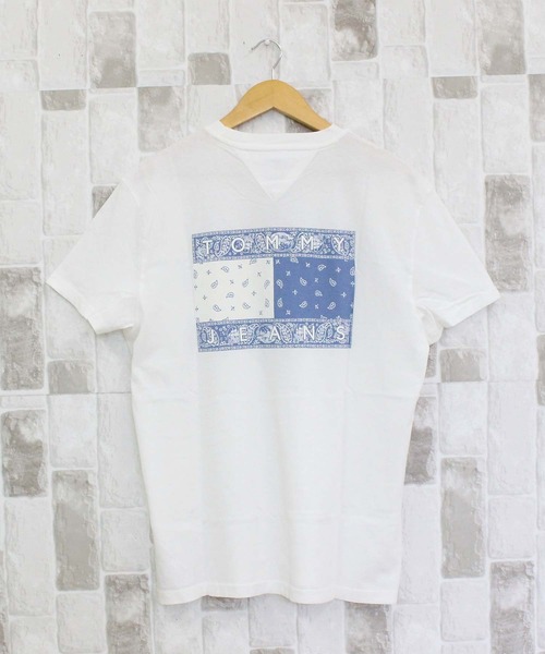 

Футболка с принтом флага пейсли на спине TOMMY HILFIGER, белый