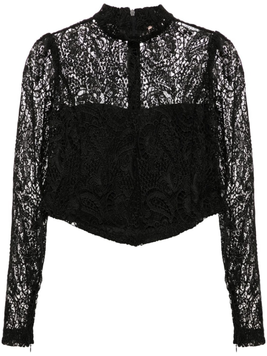

TWINSET укороченная блузка из кружева макраме, черный