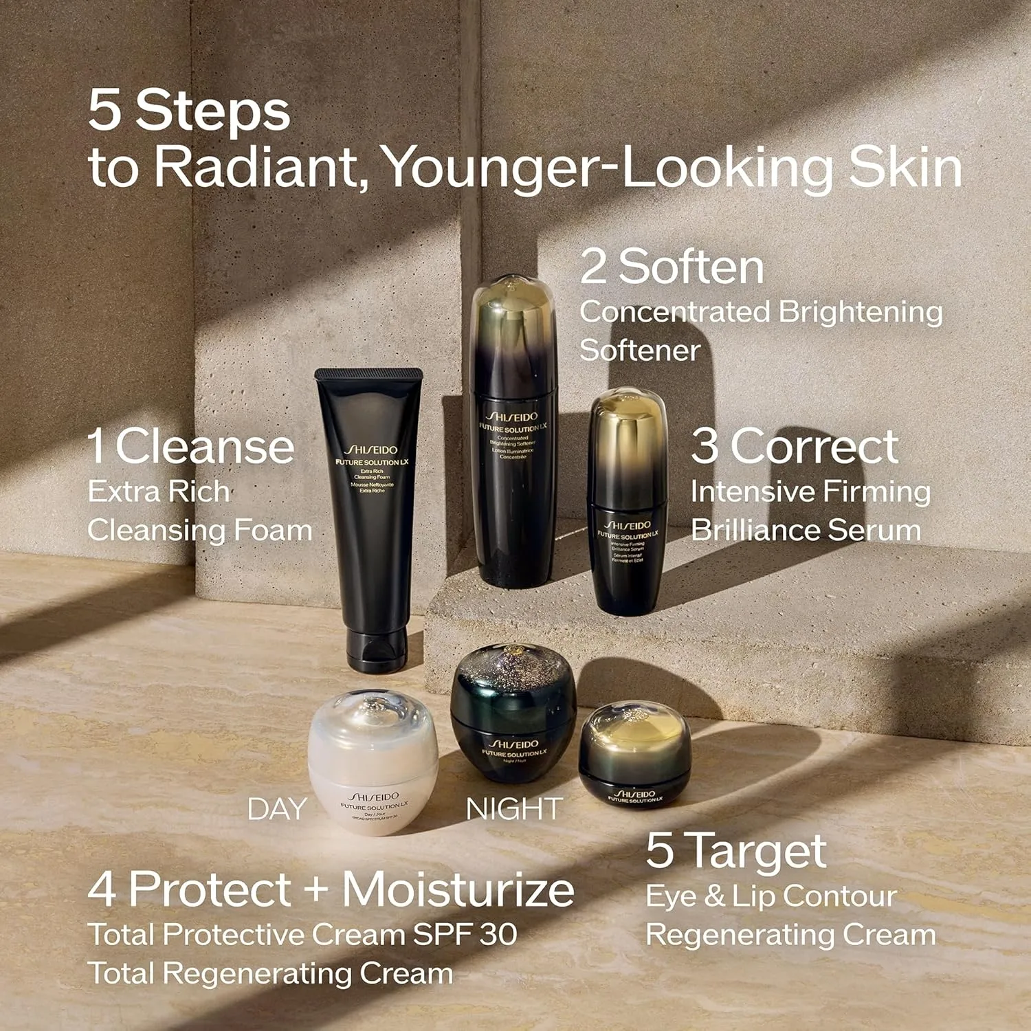 Сыворотка Shiseido Future Solution LX Intensive Firming Brilliance Serum - увлажняет, разглаживает и подтягивает кожу - некомедогенна - подходит для всех типов кожи. 50 мл, Green — фото 4
