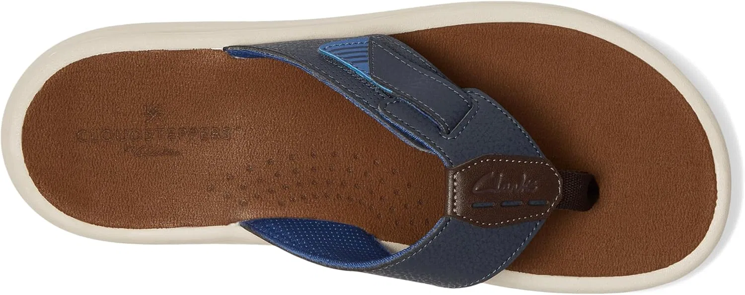 Шлепанцы Clarks, Navy Synthetic — фото 3