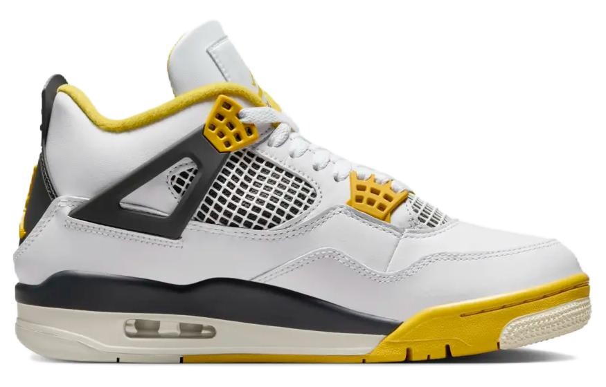 Jordan Air Jordan 4 Винтажные баскетбольные кроссовки женские, White/Orange — фото 2