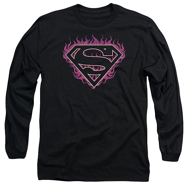

Футболка с длинным рукавом Superman fuchsia flames Licensed Character