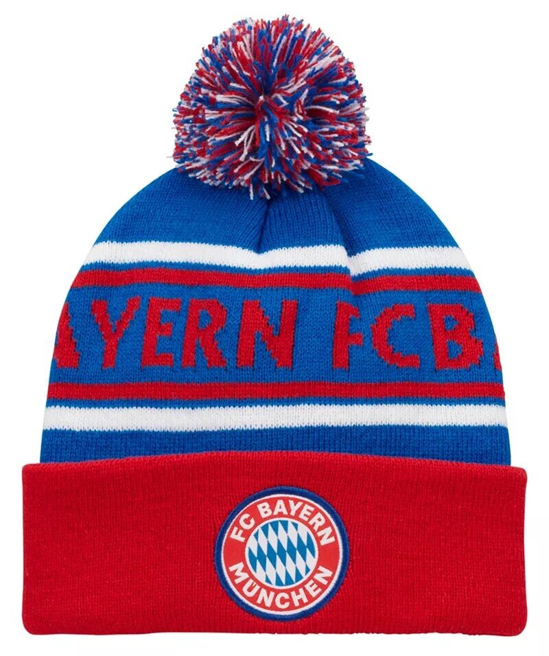 

Синяя вязаная шапка Fan Ink для взрослых Bayern Мюнхен 2023 Aspen с помпоном