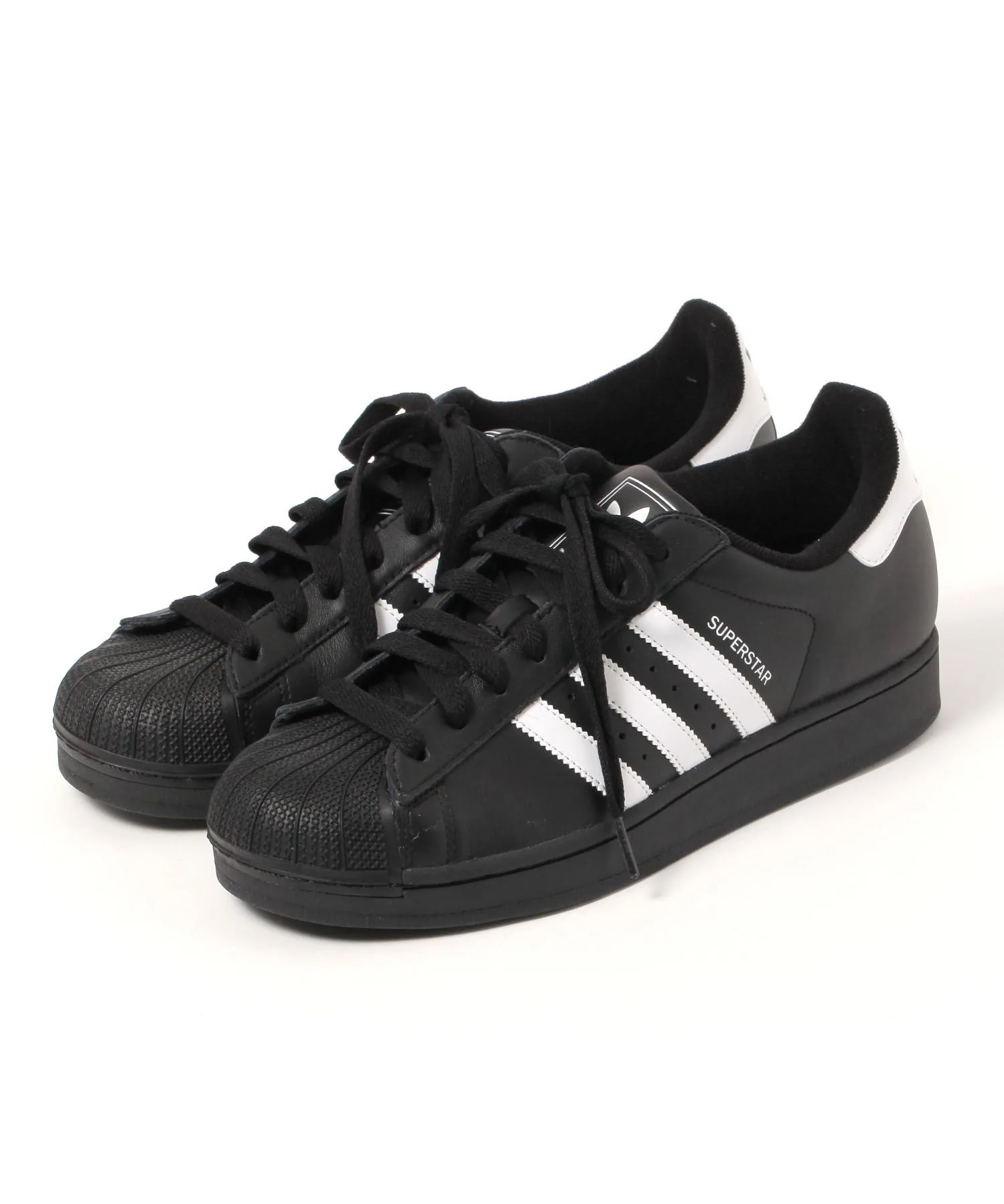 Мужские кроссовки из натуральной кожи SUPERSTAR 2 adidas черные