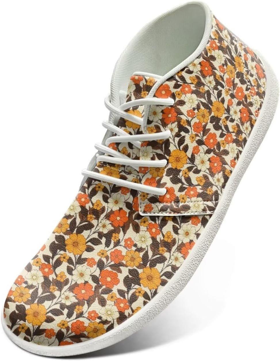 

Мужские кроссовки с широким носком, легкие, для ходьбы и походов, с нулевым перепадом высоты подошвы, нескользящие, повседневные, низкие, размеры US 5-14 Qoiuvncy, Flower Printing